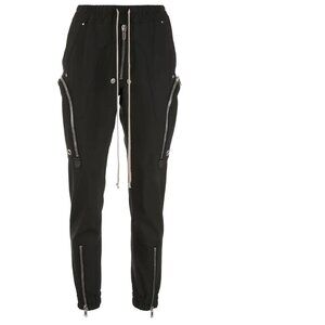 NEW F/W21 GETHSEMANE • NWT RICK OWENS Black Bauhaus Zip Detail Cargo Pants IT 46